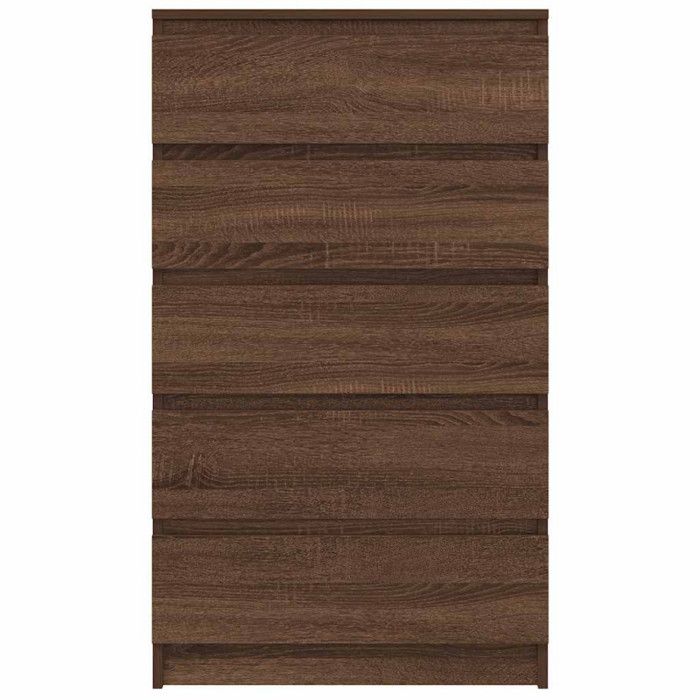 Commode Chêne marron 60x36x103 cm Bois d'ingénierie