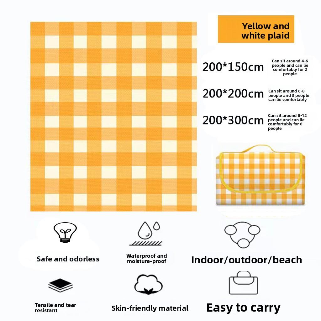 Portable Outdoor Picnic Mat Moisture Resistant Wear Resistant Spring Tour Floor Mat Thickened Waterproof Camping Mat Beach Mat