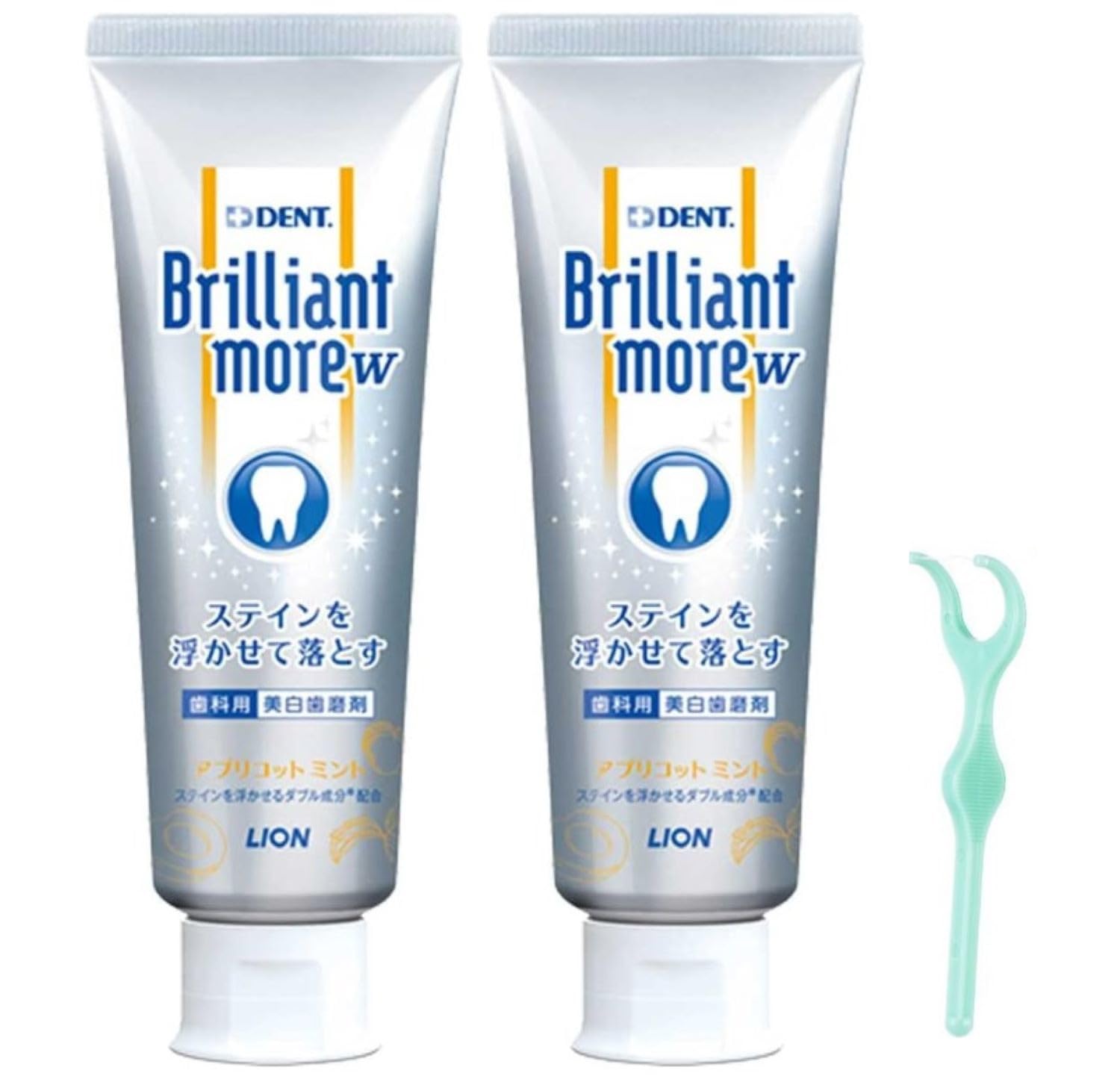 

[Set of 2] Brilliant More Double Apricot Mint 90g x 2 + Ultra Floss S 1