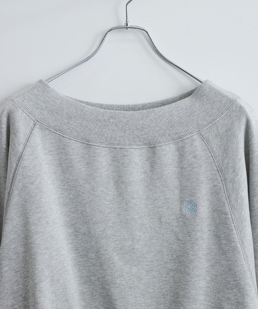 Shoulder Chest Embroidered Sweatshirt Natural Color F [BIS] 2-Way One-Off Pullover, Women's, BVM15140, (16),