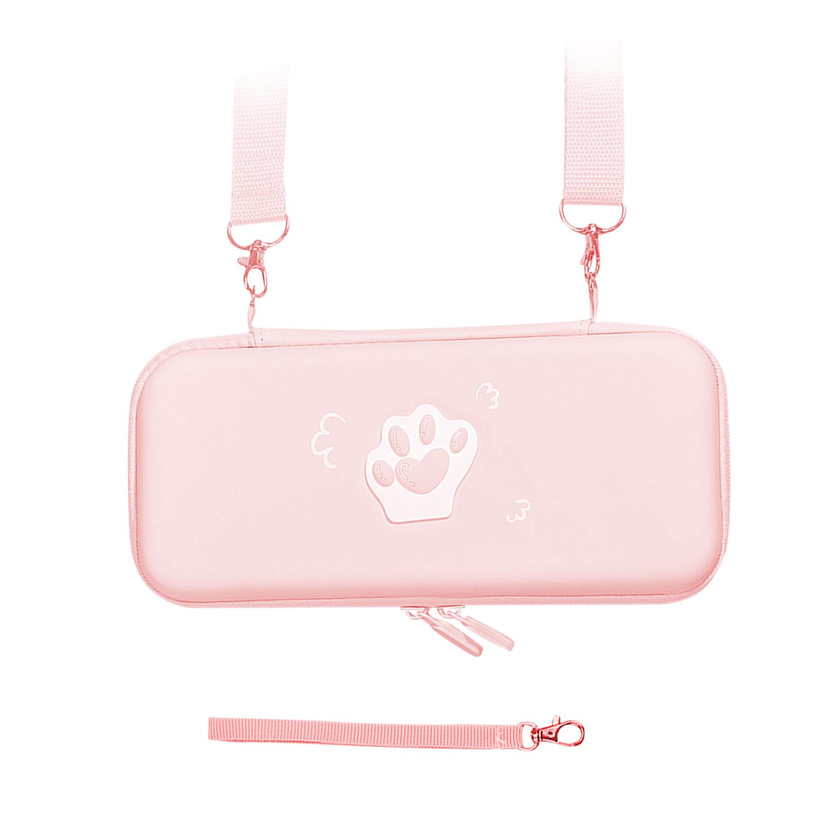 

Симпатичный чехол для переноски Cat Paw из искусственной кожи с жестким защитным чехлом с плечевым ремнем и ручным шнуром для