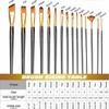 15pcs Artist Painting Brushes Set Watercolour Acrylic Oil Drawing Brush Pen