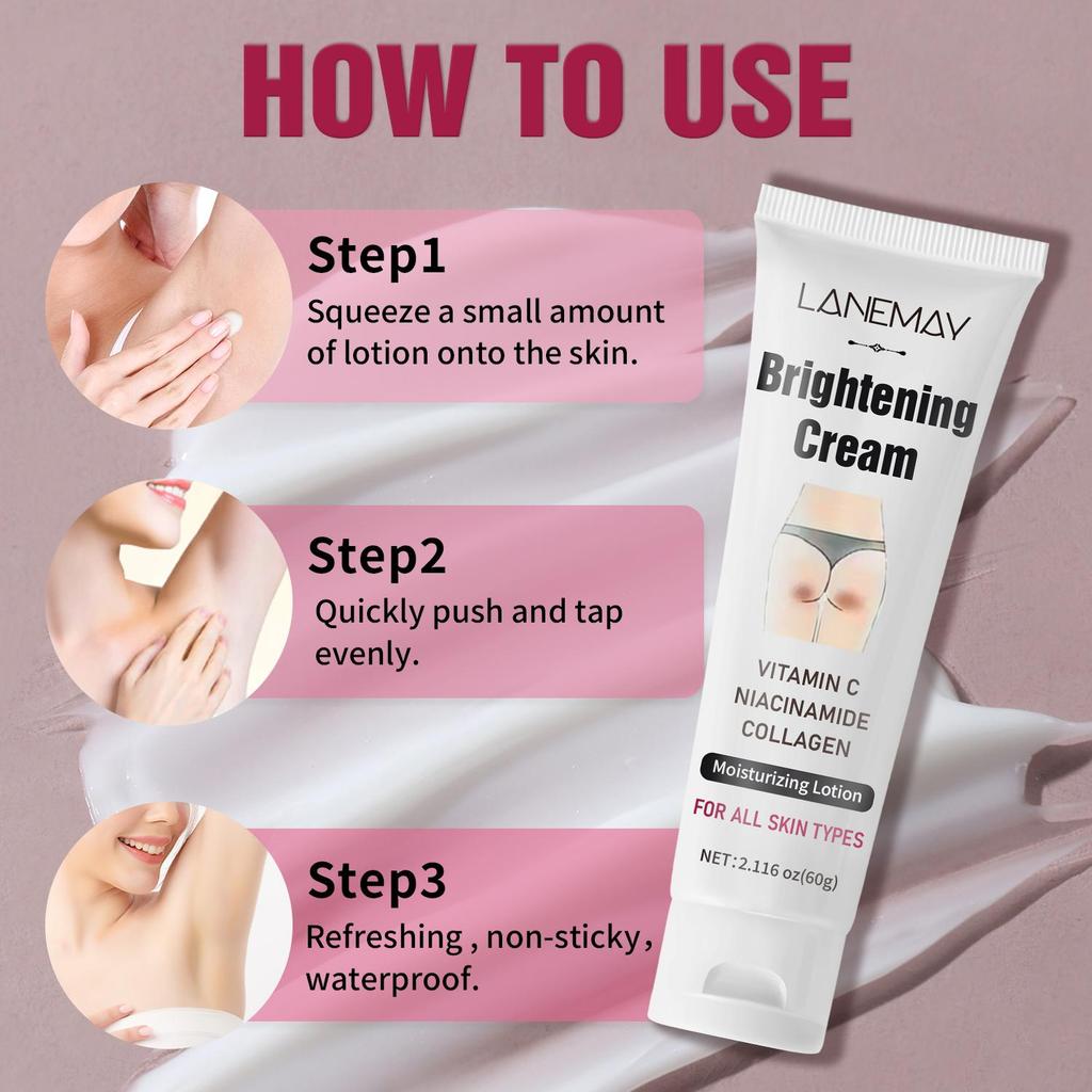 Brightening Cream-Lock In Skin Moisture-Impove The Softeness Of The Skin-For Body, Underamras And Thighs, 60g