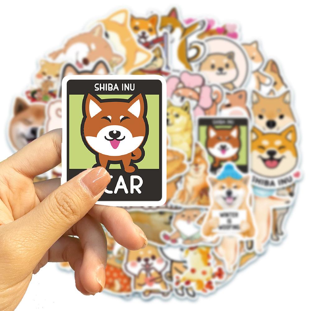 50 Animal Cute Pet Collection Shiba Inu Husky Corgi Suitcase Stickers Waterproof Graffiti Stickers