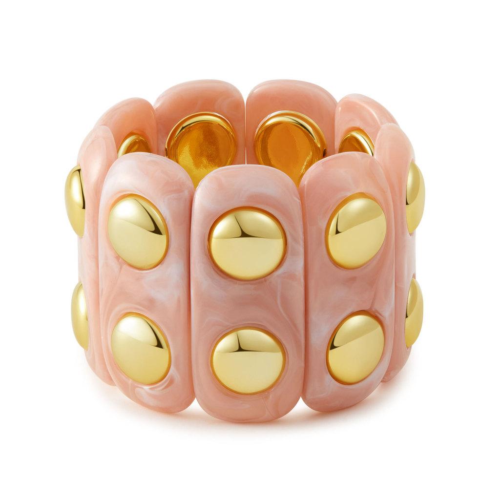 

Resin Jewelry Collection Vintageinspired Creative Cuff Bracelets For Casual Outfits розовый