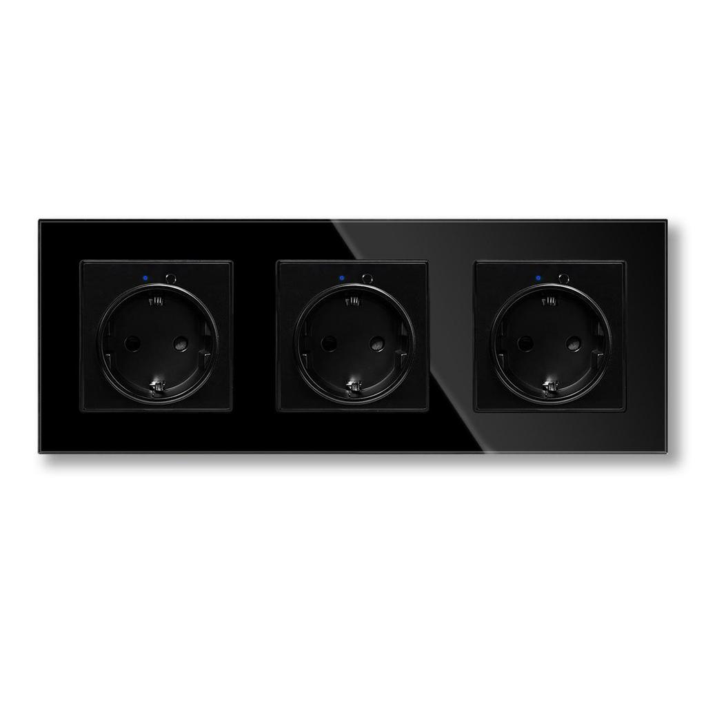 Model 153 Smart WiFi Wall Socket with Tempered Glass Panel - Alice Voice App Compatible