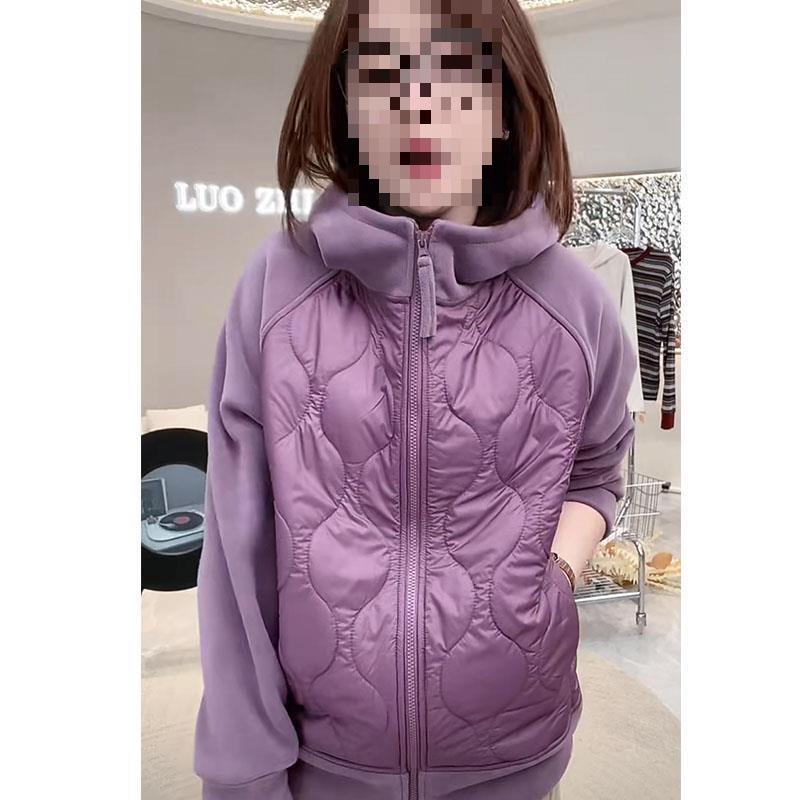 2025 A/W Versatile Color Block Sherpa Hoodie: Windproof, Warm, Plus Velvet Padded Jacket