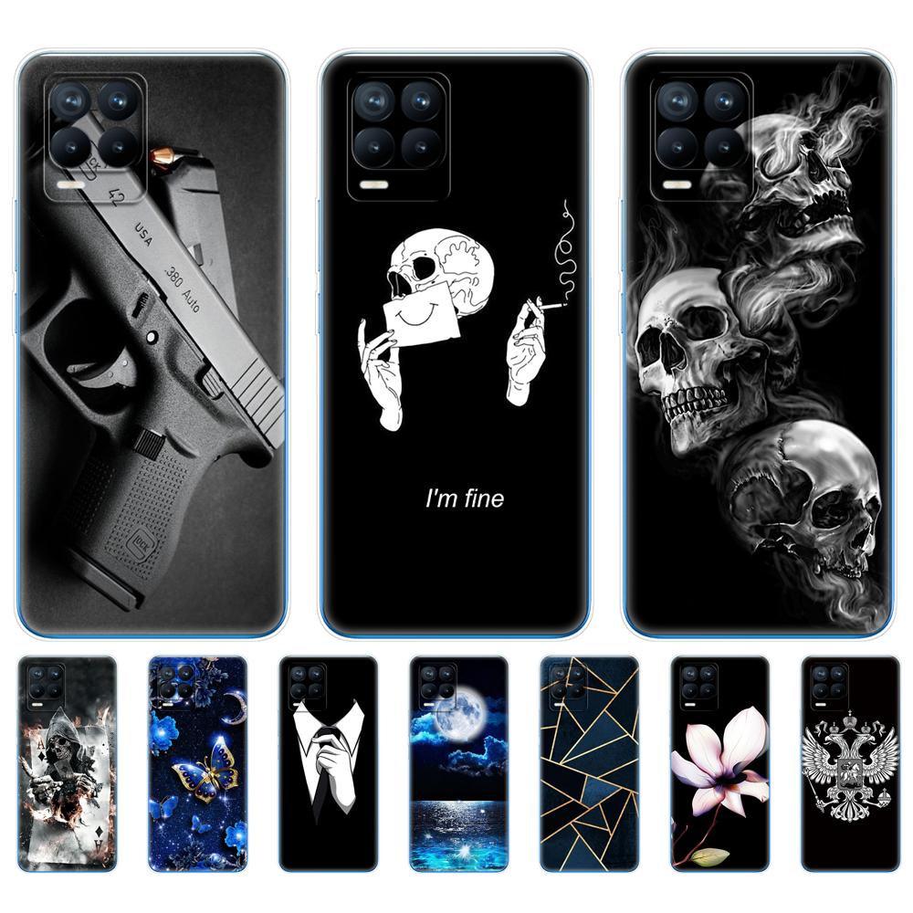 

Для Realme 8 5G Чехол Мягкий Силиконовый ТПУ Задняя Крышка Для Realme 8 Pro OPPO Realme8 4G RMX3085 Чехол для телефона Coque Capa Funda Bumper Flower Realme 8 4G