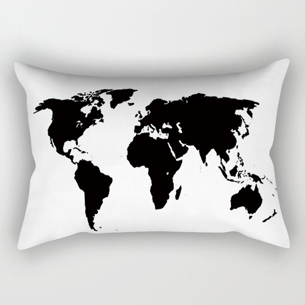 Pillowcase, Peach Skin Velvet Modern Simple Black And White Geometric Striped Pattern Sofa Cushion Cover, Soft Skin-friendly Rectangle Pillow Case 30x