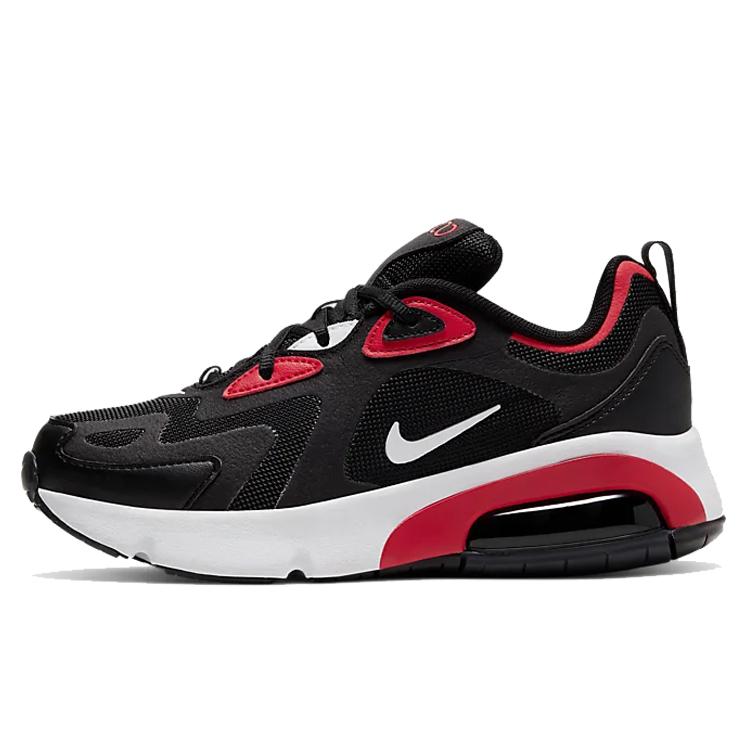 Nike Air Max 200 Black University Red GS AT5627-007 36