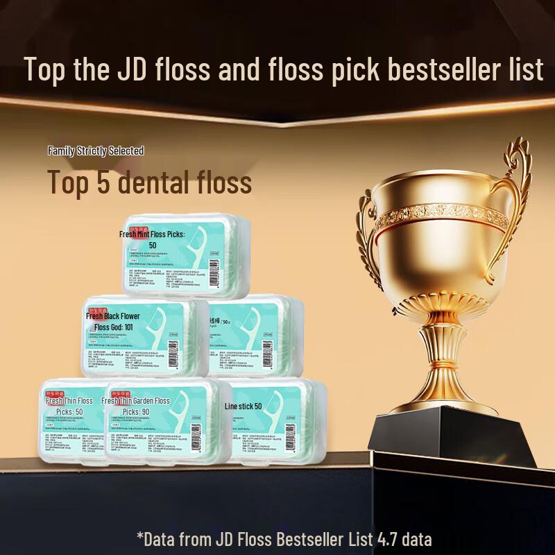Jingdong Antibacterial Mint Dental Floss Sticks
