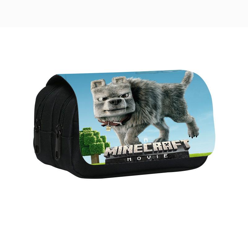Minecraft Film Steve Henry Bedruckte Doppellagige Schüler-Schreibwarentasche Für Schüler Und Bürogebrauch