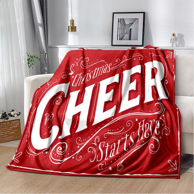 Cartoon Santa Claus Merry Christmas Tree Kid Gift  Soft Plush Blanket,Flannel Blanket Throw Blanket for Living Room Bedroom Sofa