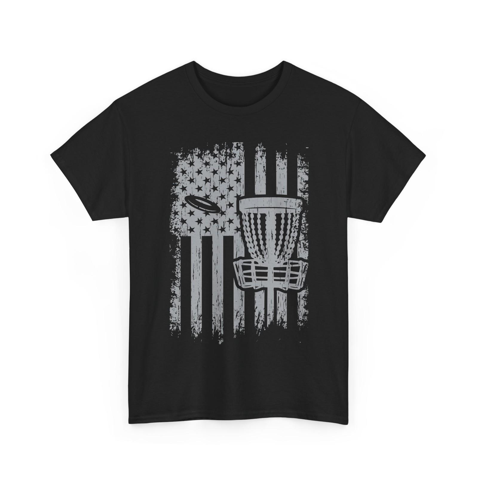 Disc Golf T-Shirt, Disc Golf American Flag Disc Golfing Lovers T-Shirt S