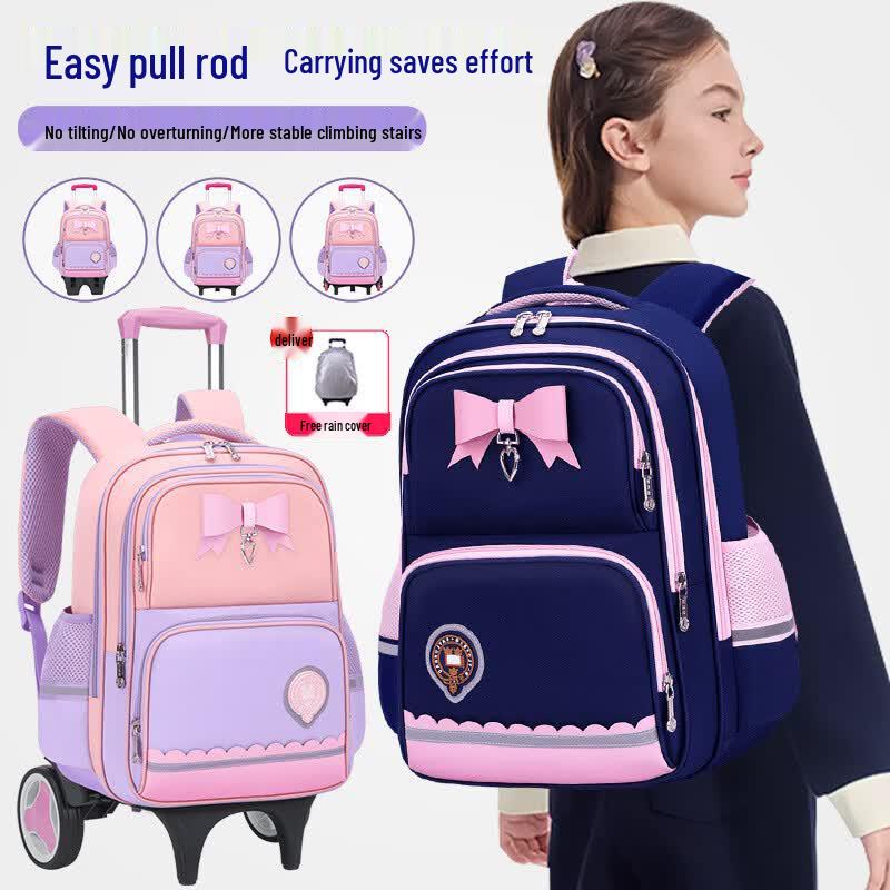 Xinjingzhou Abnehmbarer Kinder-Trolley-Schulrucksack