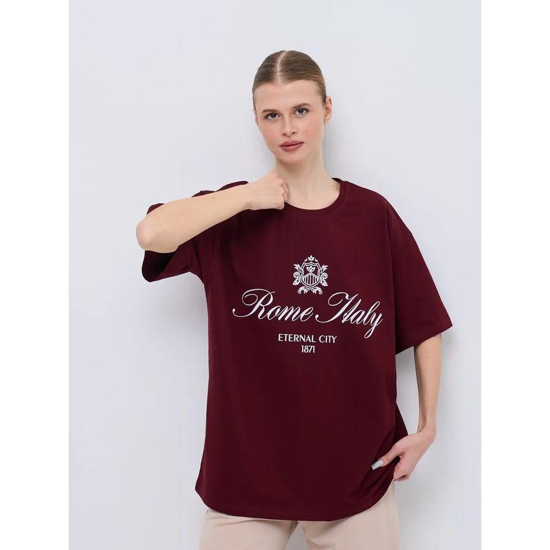 Western Style Fashion Casual Loose Print Short sleeve T-shirt Top Printed Cotton T-shirt Top