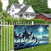 1pc Large Wall Hanging Tapestry  Starry Night Desert Scene with Camels Mary  Jesus  Middle Eastern Biblical Backdrop for Hom