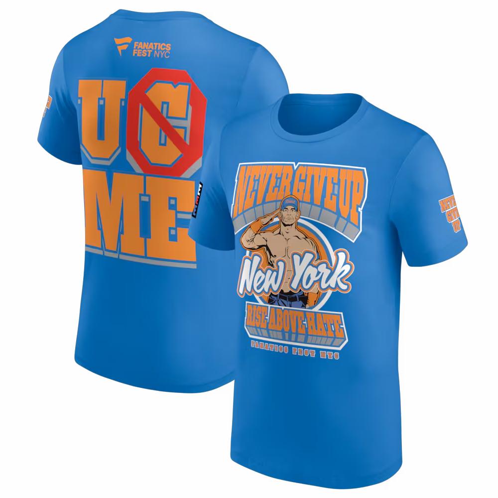 Unisexs Blue Cena Fanatics Fest New York 2026 TShirt 3D Printed Sports Quick Dry Short Sleeve Daily Casual Plus Size TShirt 5XL