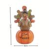 Resin Thanksgiving Pumpkin Turkey Statue Funny Miniature Figurine Sculpture Pumpkin Ornament  Home