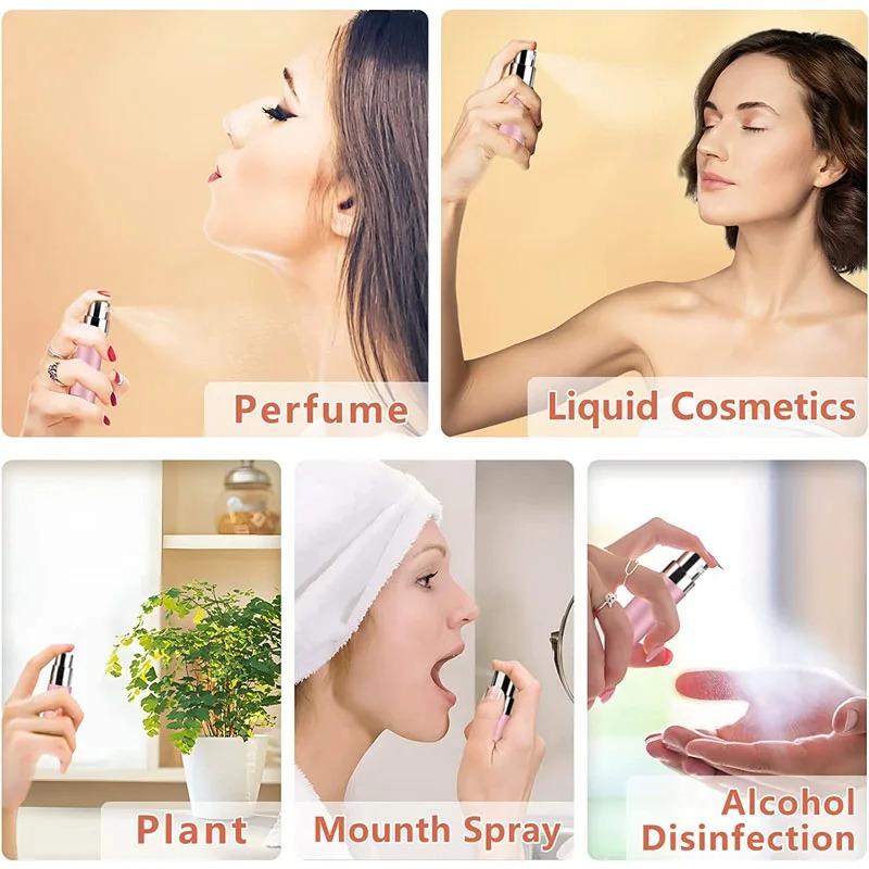 8Pcs/set Perfume Travel Refillable Portable Mini Perfume Atomizer Travel Perfume Bottle Scent Pump Case for Traveling Essentials