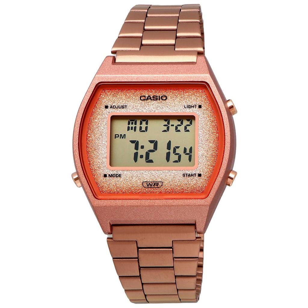 Casio Vintage Series Digital Watch Rose Gold with Glitter Overseas Model B640WCG-5, Unisex, Face, [Used]