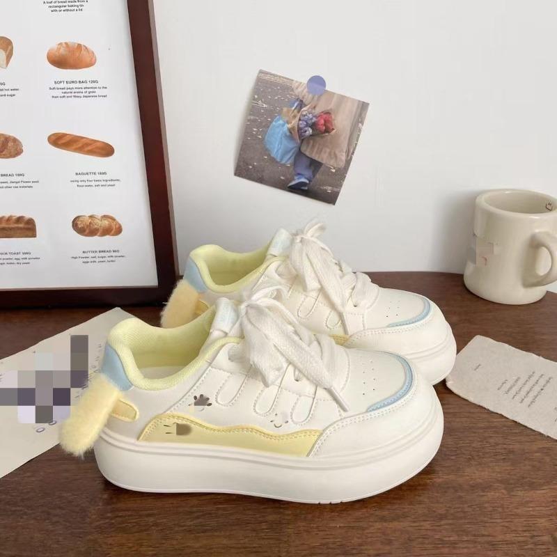 Thick-soled Big-headed Little White Shoes Women's Autumn New Versatile Student Sports Bread Shoes Tide