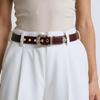 Natural Women's Timeless Belt Contemporary Themed PU Leather Strap Metal Hardware For Stylish Looks