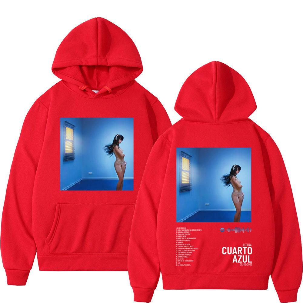 Aitana Cuarto Azul Album 2025 Graphic Print  Hoodies Men Women Oversized Loose Tracksuit Long Sleeves Fleece Aesthetics Pullover