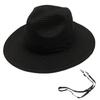 Beach Sun Straw Hat for Women Wide Brim Sun Protection Woven Hat Summer Foldable Packable Roll Up Cap for Travel