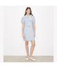 Tolibeochi Viscose Crewneck Dress - Vanilla / Blue