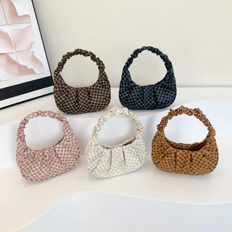Women's Soft Zipper Bags Sewing Line High-Quality Interior Shoulder Bags Fashion