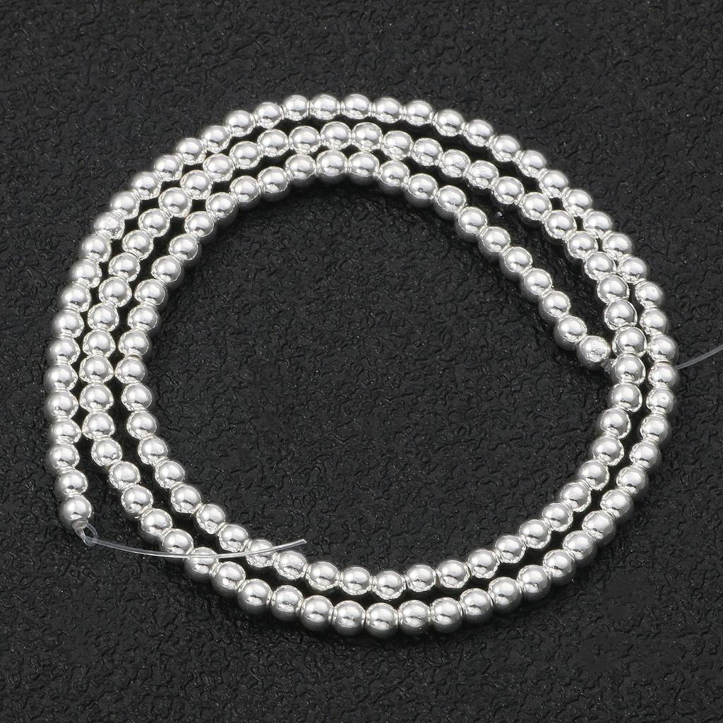 45 Style Natural Stone Silver Color Hematite Beads Heart Square Round Spacer Beads for Jewelry Making Diy Bracelet Necklace 15''