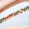 Luxury Shiny Micro Colorful Crystals Women Bracelet Fashion Hand Jewelry