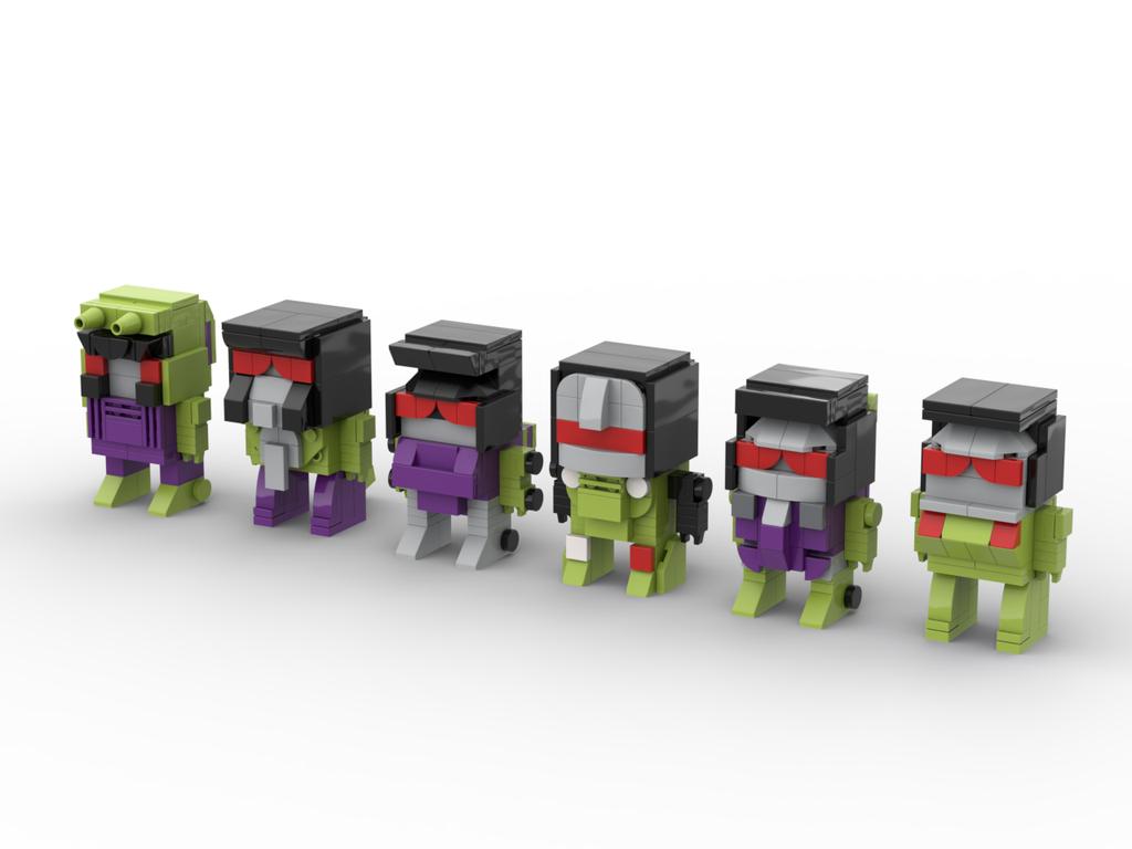*Transform Auto Robot Brickheadz * Star Scream Jazz Prime DIY Enlighten MOC Block Brick set,Compatible With