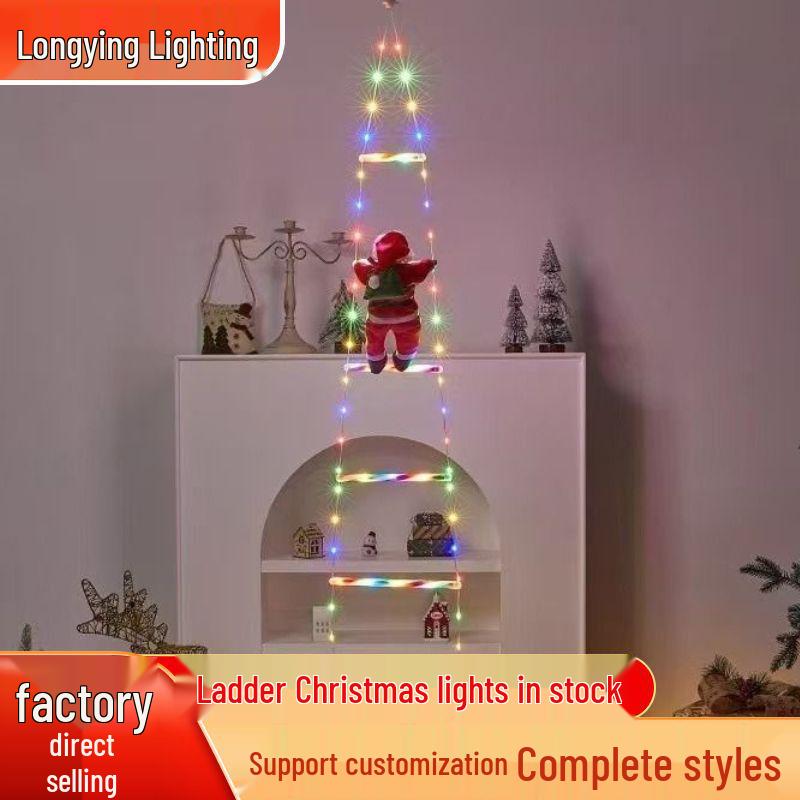 Waterproof LED Outdoor Christmas Ladder Lights for Festive Courtyard Decoration