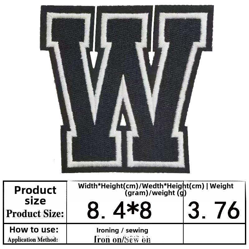 Embroidered Alphabet & Number Jersey Patch Armband Badge