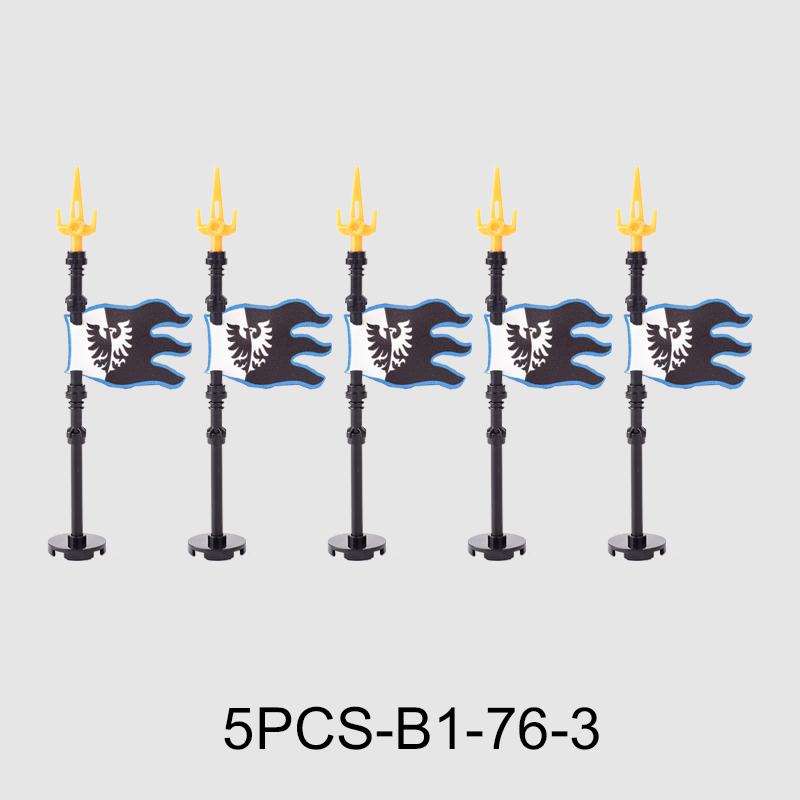 Medieval Military Flag Series War Castle Knight Soldier Warrior Accessories Building Blocks Ancient Holy Rome Bricks Toys Gifts