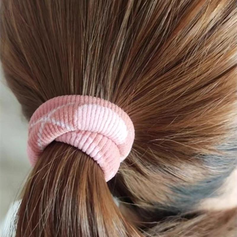 5 Pcs Simple Scrunchies Women Girls Elastic Hair Rubber Bands Accessories Tie Hair Ring Rope Headdress Headwear Ponytail Holder