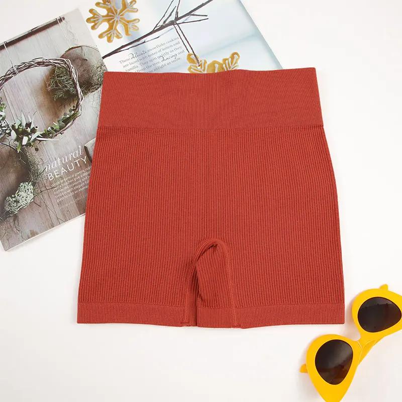 Pantaloncini Yoga Vigorix A Vita Alta Con Controllo Pancia - Senza Cuciture, Effetto Solleva Glutei, Per Palestra (Nero, Caffè, Blu, Grigio)