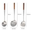 Wooden Handle Cooking Tools Kitchen Utensils Turner Wok Cookware Ladle Skimmer Spoon