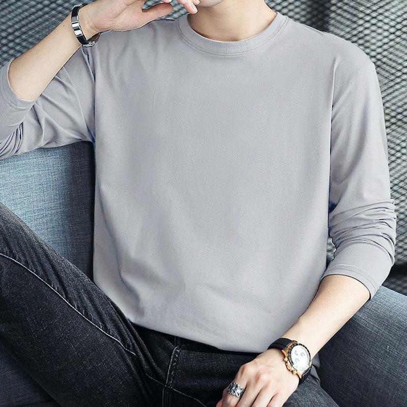 Men's Versatile Long-Sleeve Casual T-Shirt, Plus Size, Spring/Autumn Fashion Top