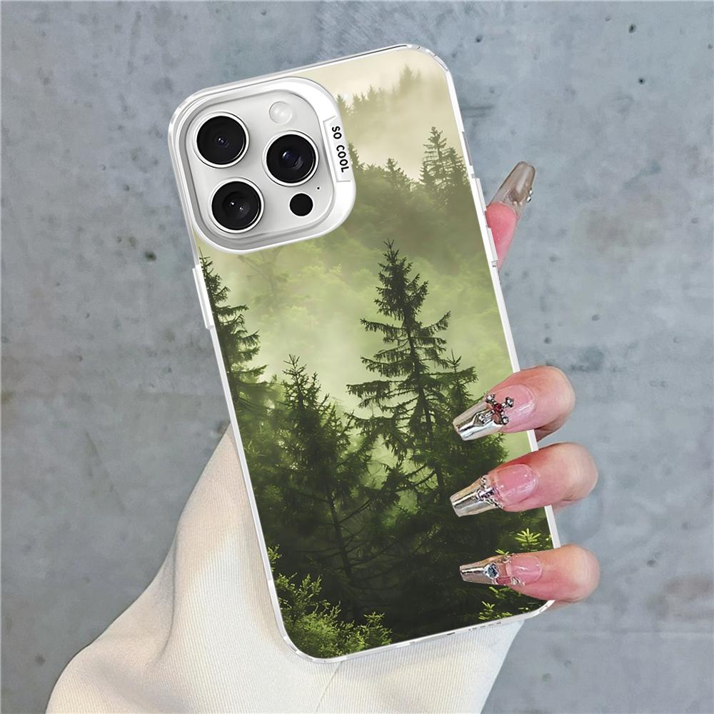 Forest Landscape Phone Case For IPhone 16 15 14 13 12 11 Pro Max X XR XSMAX 8 7 Plus Matte Shockproof Back Cover