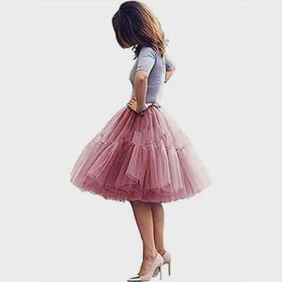 Yellow Super Fluffy Princess Style Tutu Skirt - Soft White Mesh Polyester Gauze Skirt