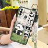 Lanyard Protective Phone Case For Tecno Spark 7/Spark7T Panda Shockproof Cartoon Dirt-resistant Fashion Design Soft Case