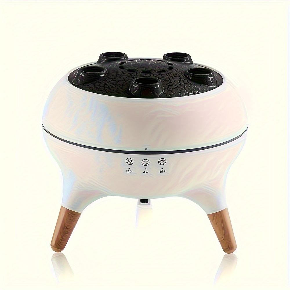 

Аромадиффузор-пламя, Увлажнитель с эффектом дымовых колец, Большая производительность пара, 7-цветная светодиодная подсветка, Компактный настольный увлажнитель для дома, офиса, спальни 1pc