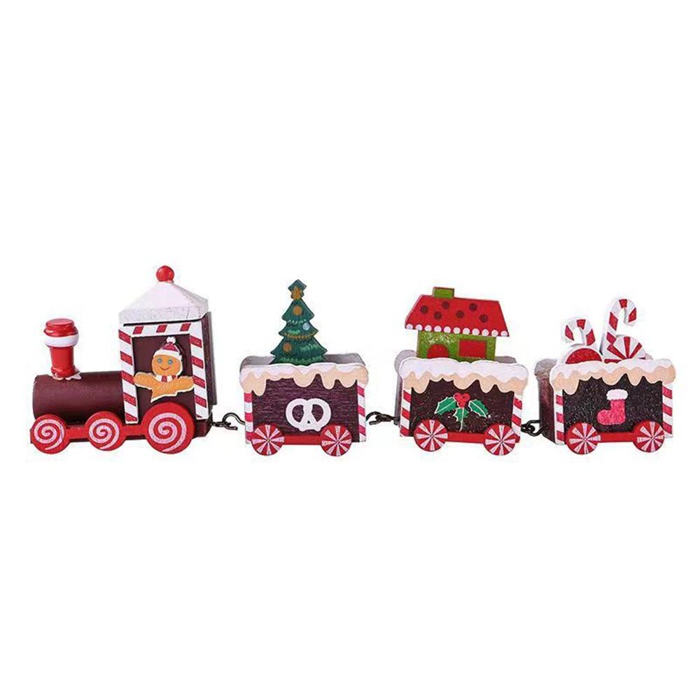 Multicolor Christmas Train Cartoon Animal Mini Christmas Tree Train  Ornament