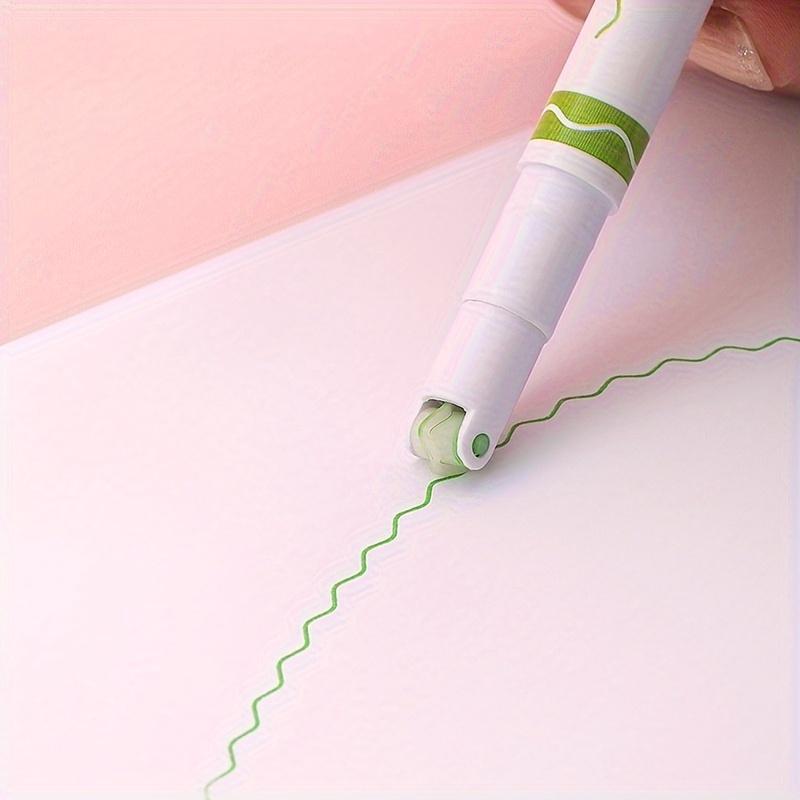 6pcs Flower Line Shape Highlighter Pen Roller Tip Curve Liner Marker Kawaii Stationery for School Office Supplies Gifts