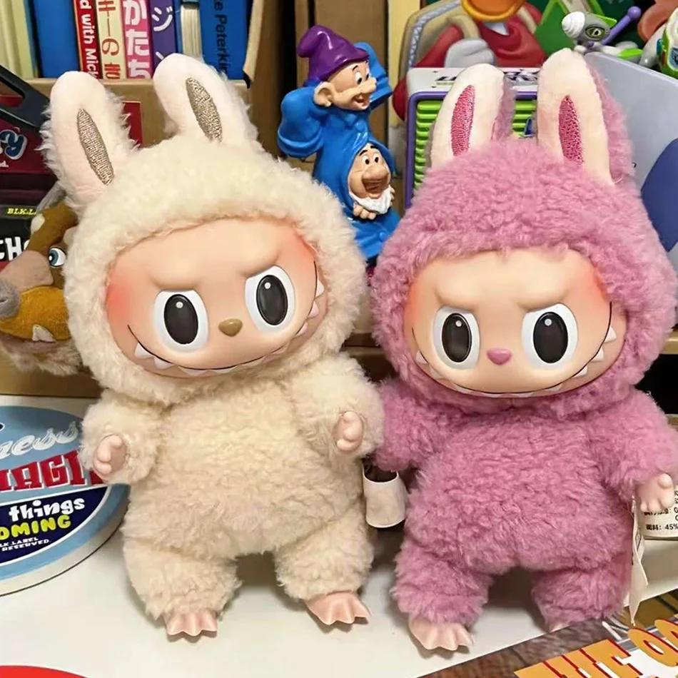 New High Quality Cute Labubu The Monsters A Seat and Macaron Vinyl Face Doll Blind Box Toys Cardiac Macarone Kawai Guess Bag Figure Model Bag Gift