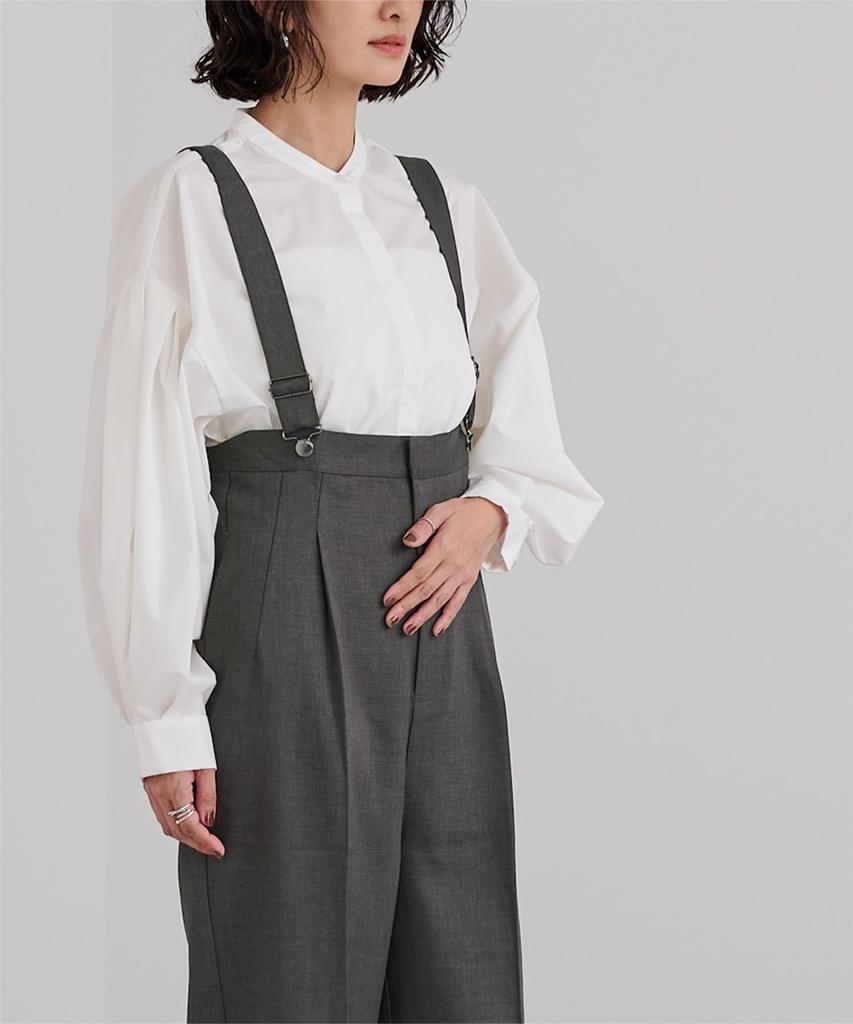 Yours BEXN1945 Women's Center Press Double Overalls, Size M, Charcoal