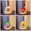 Cartoon Hanging Rope Storage Bag Creative Round Silicone Coin Purse Keychain Earphone Bag  Car Key